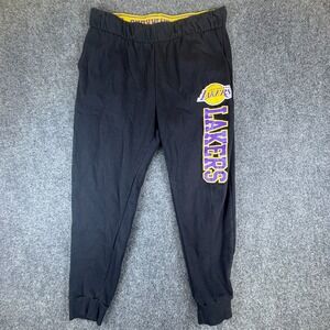 Ultra Game Los Angeles Lakers NBA Sweatpants Mens 32x24 Black Cotton Tapered Leg